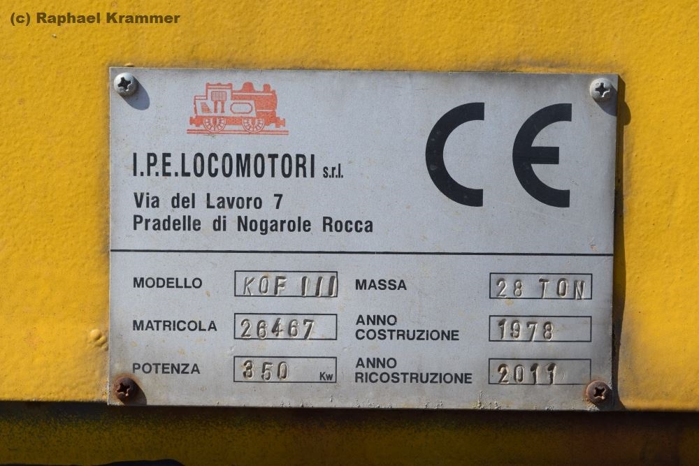 GCF Köf 3 Fabrikschild IPE